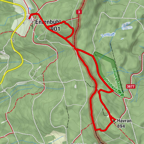 Silberhütte - Entenbühl - Hubertus - Havran