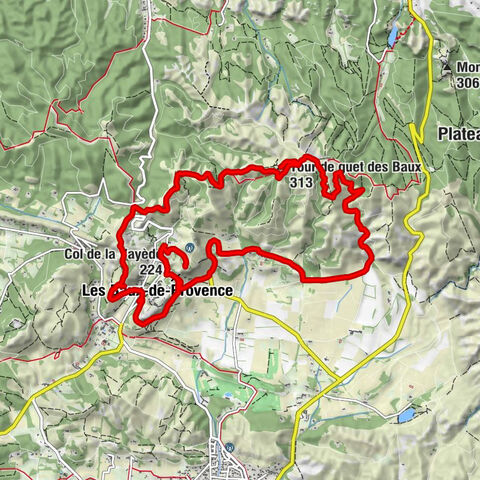 Les Baux-de-Provence - Tour de guet des Baux - Col de la Vayède