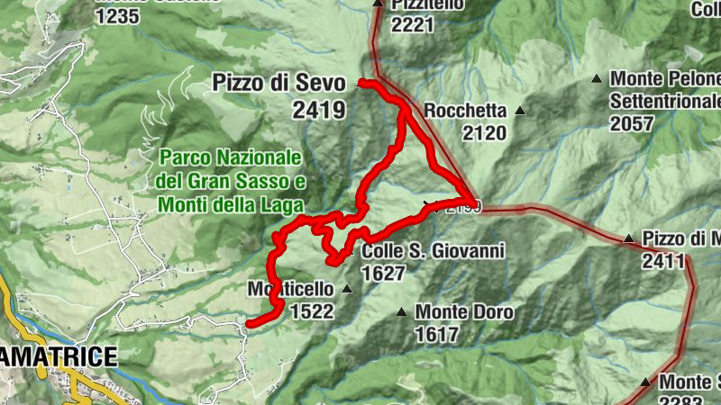 Voceto - Colle S. Giovanni - Cima Lepri - Pizzo di Sevo