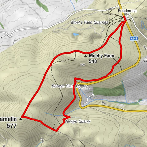 Llantysilio - Moel y Faen - Moel y Gamelin