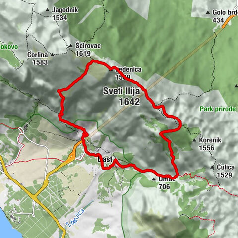 Baška Voda - Ledenica - Sveti Ilija - Donje Selo