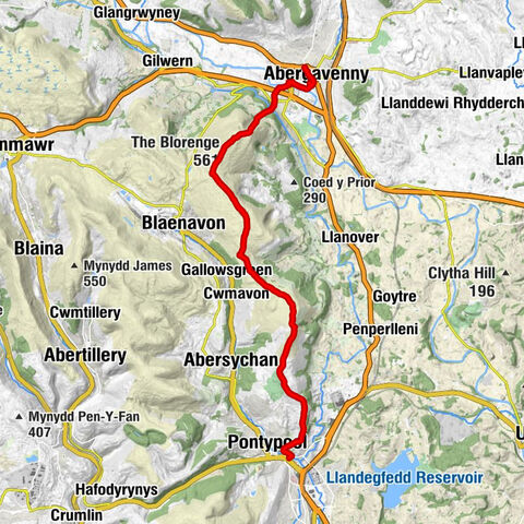 Pontymoile - Mynydd y Garn Fawr - The Blorenge - Abergavenny Presbyterian Church