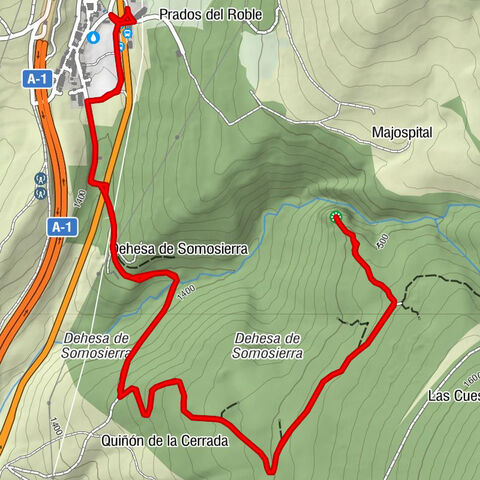 Somosierra - Mirador de la Dehesa Bonita - Fuentefría - Dehesa de Somosierra