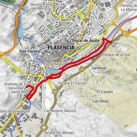 Plasencia - La Ribera - San Lázaro - Mártiles - Jerte Sur