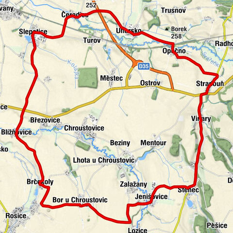 Slepotice - Čeradice - Uhersko - Kkostel Povýšení svatého Kříže