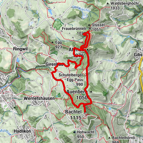 Rundwanderung zum Bachtel