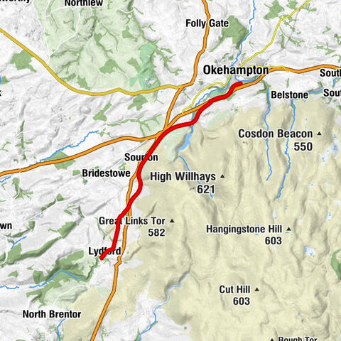 Lydford - Sourton - Aliceford - Okehampton