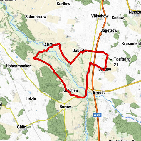 Bartow - Pritzenow - Daberkow - Siedenbüssow
