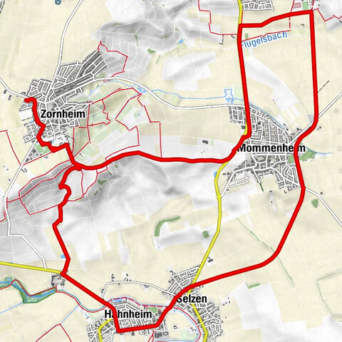 Zornheim - Kapelle in den Zornheimer Weinbergen - Mommenheim - Harxheim