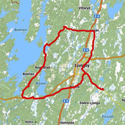 Ljungby kommun - Hjälmaryd - Hjortsberg - Ljungby