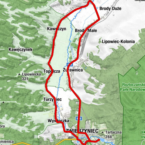 Zwierzyniec - Sala Królestwa Świadków Jehowy - Kościół pw. św. Katarzyny w Szczebrzeszynie - Kościół pw. Świętego Izydora w Topólczy