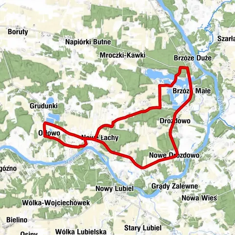Brzóze Małe - Drozdowo - Nowe Drozdowo - Nowe Łachy