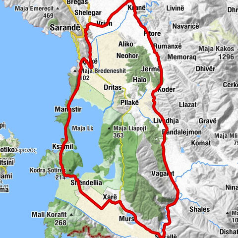 Ksamil - Qafa Martesës - Manastir - Çukë