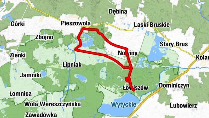 Wólka Wytycka - Łowiszów - Nowiny - Wołoskowola