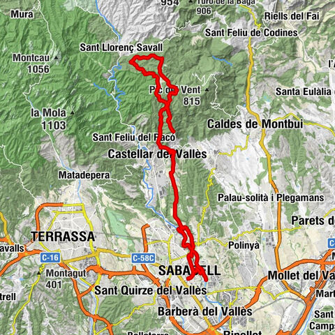Sabadell - Església de Santa Maria del Puig de la Creu - Coll Roig
