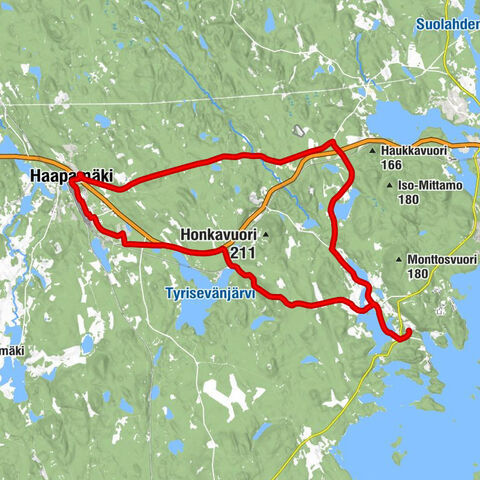 Hepoharju - Kitulanmäki - Haapamäki - Juhlatalo Ukko-Pekka
