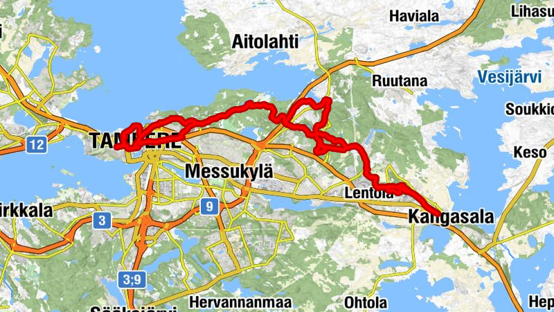 Pyynikintori - Tähtitorninmäki - Tuomikallio - Niihamanvuori