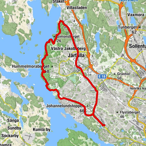 Råcksta - Lövsta - Heliga Trefaldighets kyrka - Järfälla