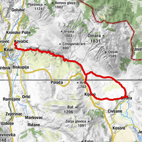 Knin - Topolje - Krčić - Ercegovci