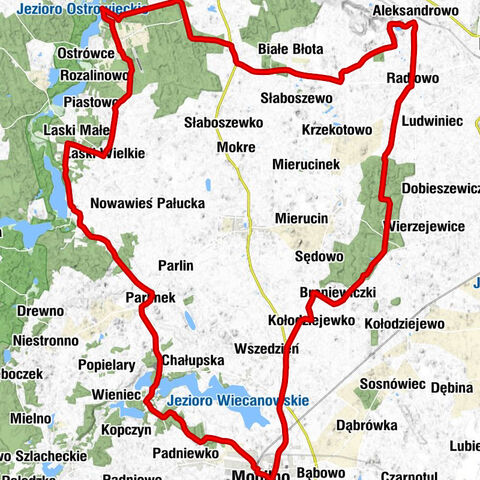 Wiktorowo - Folwark Obudzieński - Laski Wielkie - Mogilno