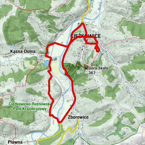 Ciężkowice - Karczma Galicja - Kościół pw. św. Andrzeja Apostoła w Ciężkowicach