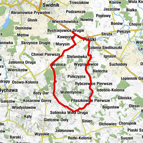 Janówek - Kościół pw. Najświętszego Serca Pana Jezusa - Kaplica cmentarna - Piaski