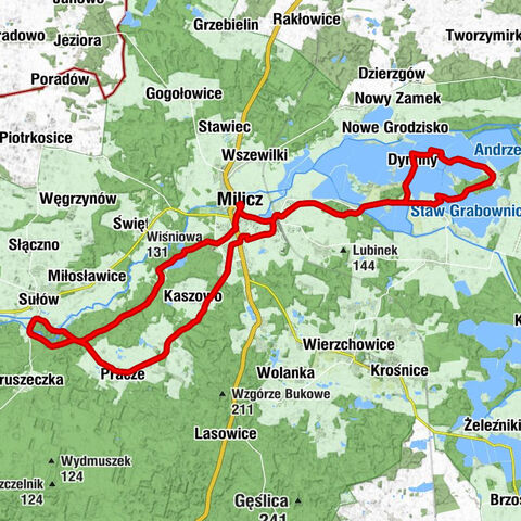 Milicz - Koruszka - Karpik Pod Strzechą - Bar Strzelec