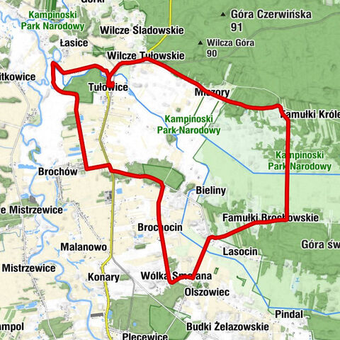 Tułowice - Hilarów - Wilcze Tułowskie - Góra Kapturowa