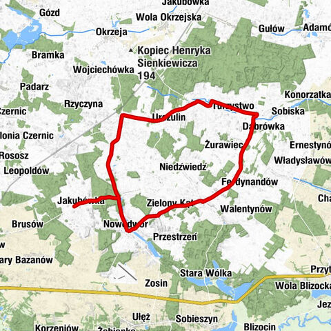 Jakubówka - Grabów Rycki - Dziatki - Grabów Szlachecki