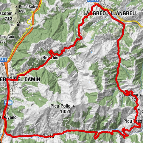 Mieres-Puente - Ilesia San Xuan - Ilesia de San Luis Gonzaga - Santa María
