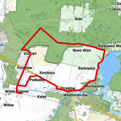 Witów-Kolonia - Kościół pw. Świętej Małgorzaty i Świętego Augustyna - Poniatów - Kapliczka