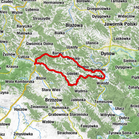 Domaradz - Kościół Niepokalanego Serca NMP - Cerkiew greckokatolicka Podwyższenia Krzyża Świętego - Kościół pw. Najświętszego Serca Pana Jezusa