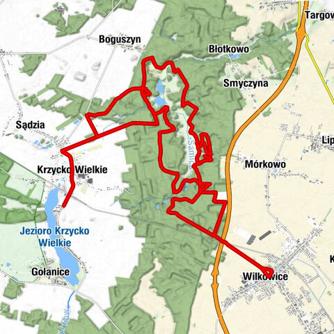 Krzycko Wielkie - Mórkowski Jar - Wilkowice