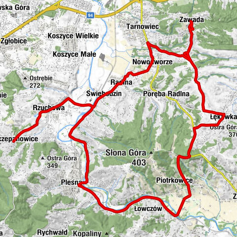 Tracze - Góra Świętego Marcina - Kaplica cmentarna - Szczepanowice