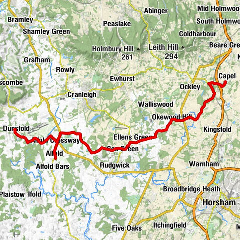 Dunsfold - Lakers Green - Alfold Crossways - Capel