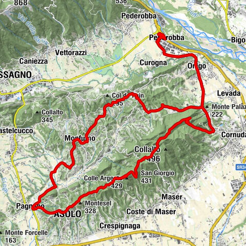 Pederobba - Col de Spin - San Giorgio - Colle Argenta