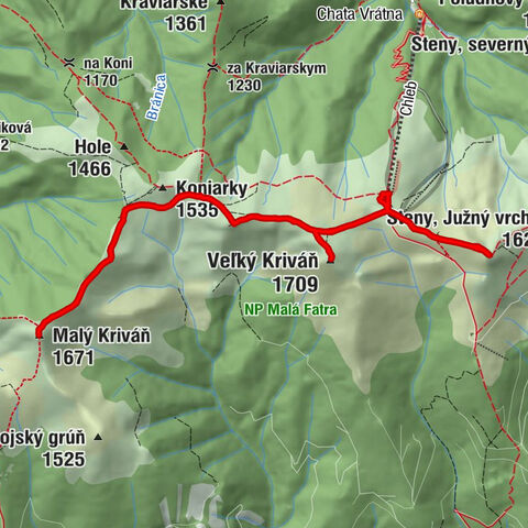 Snilovské sedlo - Veľký Kriváň - Malý Kriváň - Šútovo