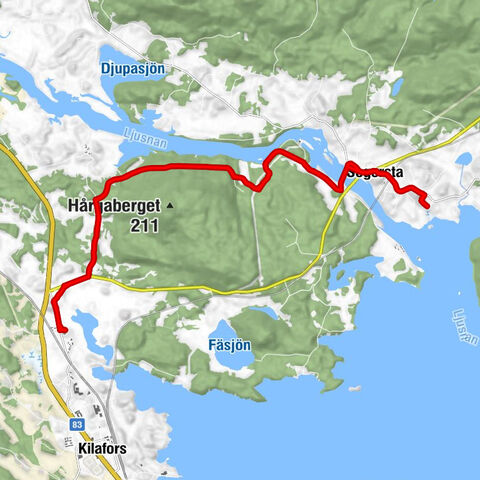Landafors - Segersta - Rotemo - Norrbyn