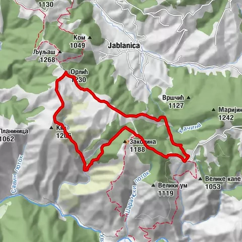 Колијевка - Орлић - Мали Ум