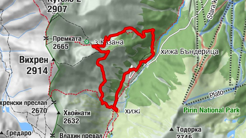 Banderitza - Kazanite - Vihrenalm - Banderitza
