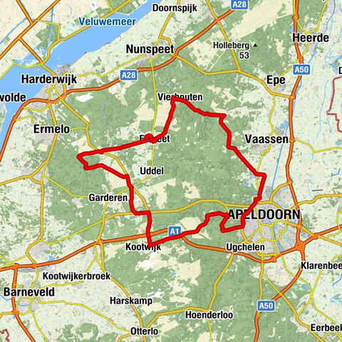 grote Veluwetoer met boshuis Drie , Elspeet & Vierhouten