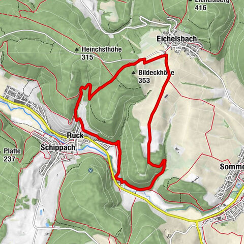 Elsenfeld district Rück: Via Eichelsbach and the Himmelthal monastery through the vineyards back to the car park in Churfranken
