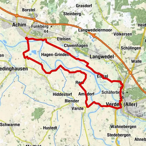 Weser-Radweg Rundtour: Verden-Achim
