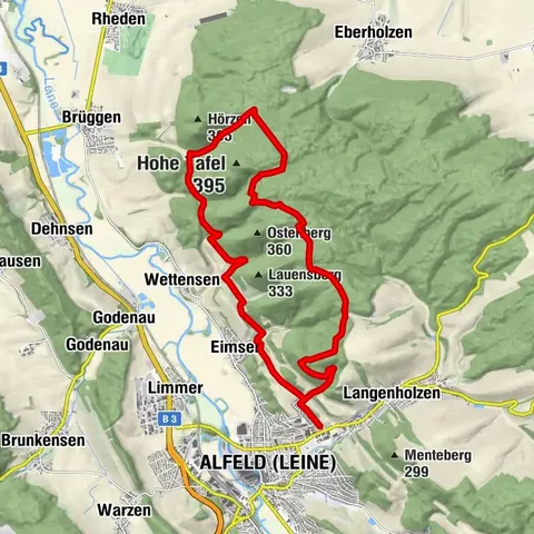 Rote Hödeken - Sieben Berge Schleife