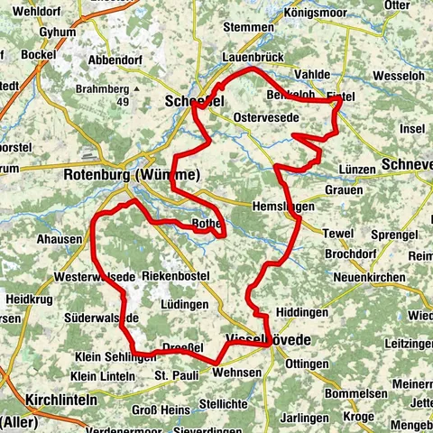 Südschleife - Rennradtour bei Scheeßel