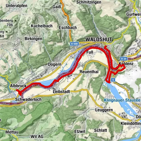 An Hochrhein und Aare von Albbruck nach Waldshut