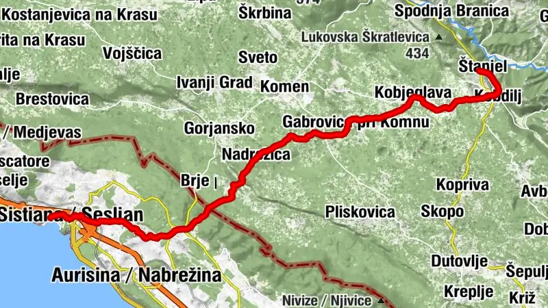 The Carsus Trail, Stage 4: Štanjel – Sesljan