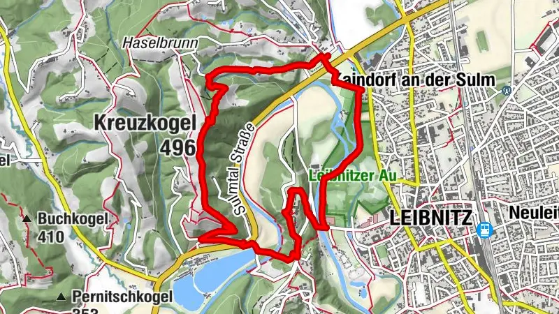 Grottenhof-Kreuzkogelwarte-Schloss Seggau-Rundwanderung