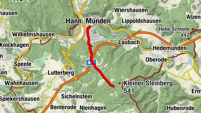 Auf dem X4 vom Bahnhof Hann. Münden zum Waldpädagogik Zentrum