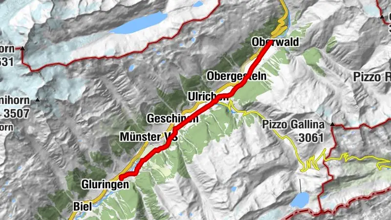 Oberwald–Reckingen cycle route